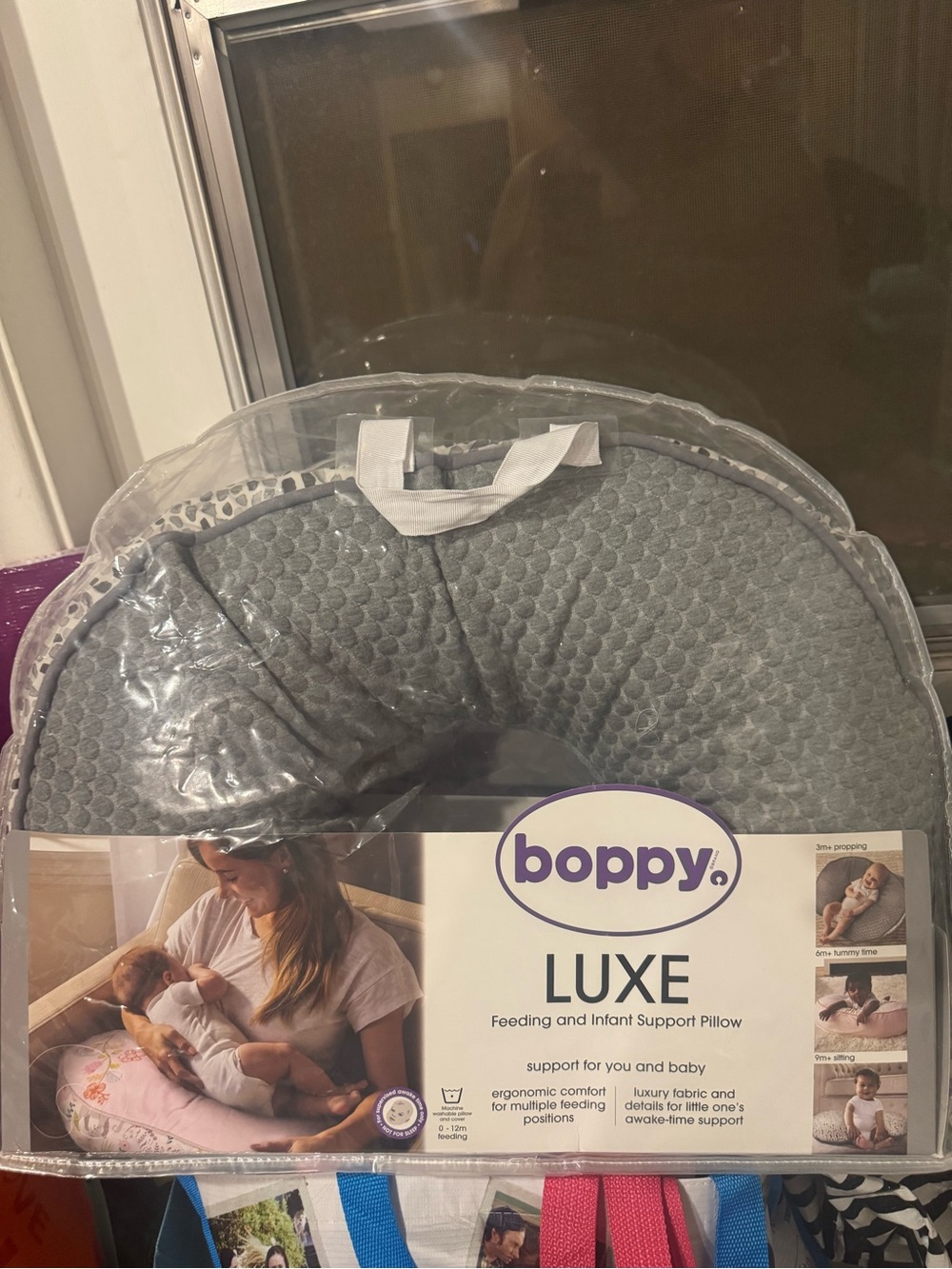 Boppy Luxe Infant Support Pillow - Gray